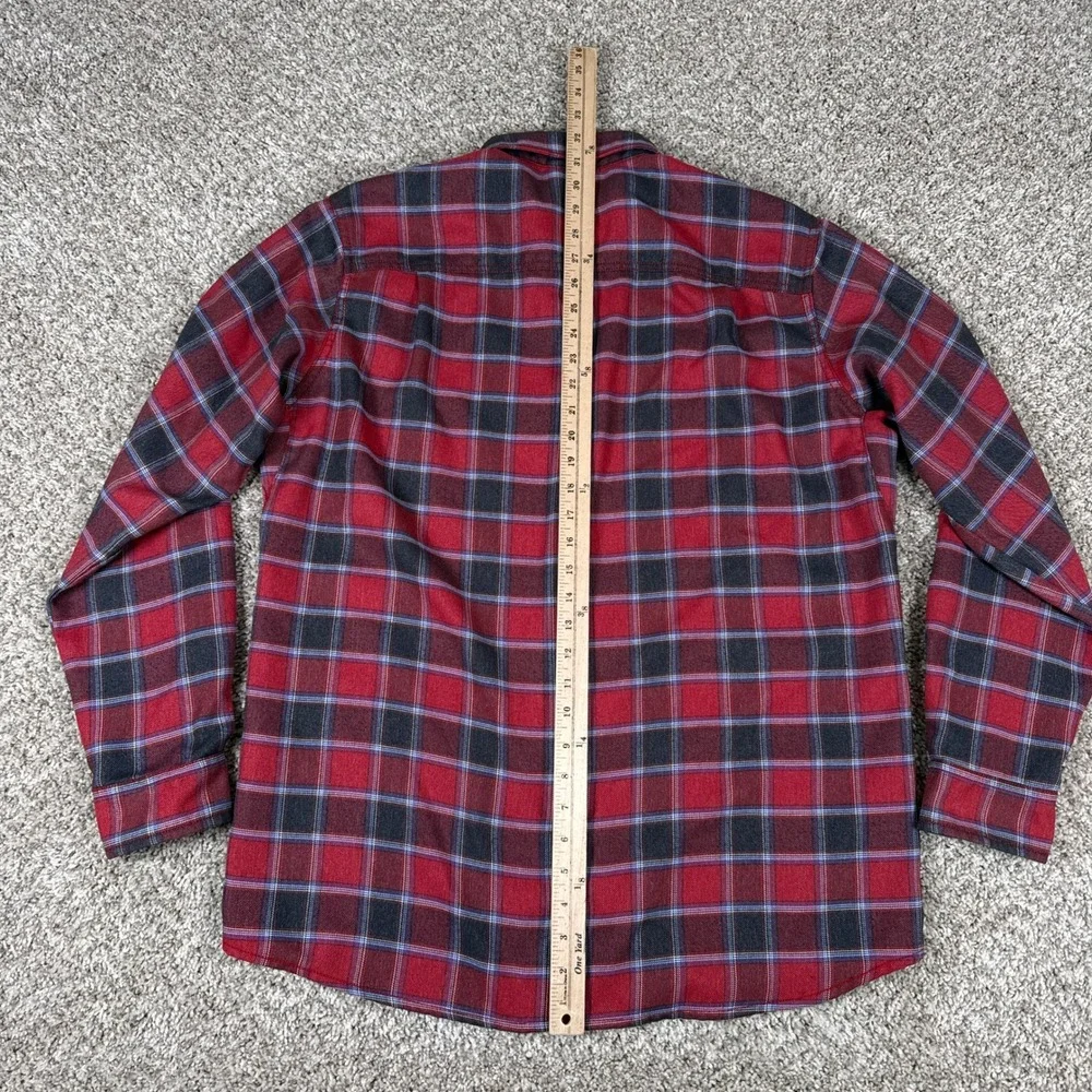 The North Face Shirt Mens Large‎ Red Black Plaid Button Up Long Sleeve